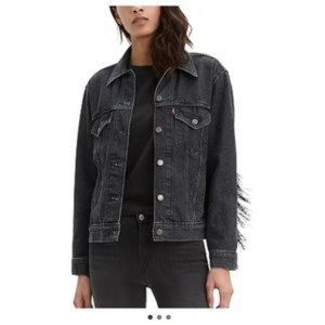 Levis Ex-Boyfriend Fringe Trucker Jacket